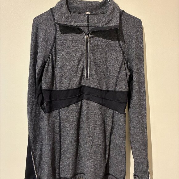 Lululemon Heather Gray Full Tilt Half Zip Pullover Running Jacket - Women's S - Picture 1 of 9